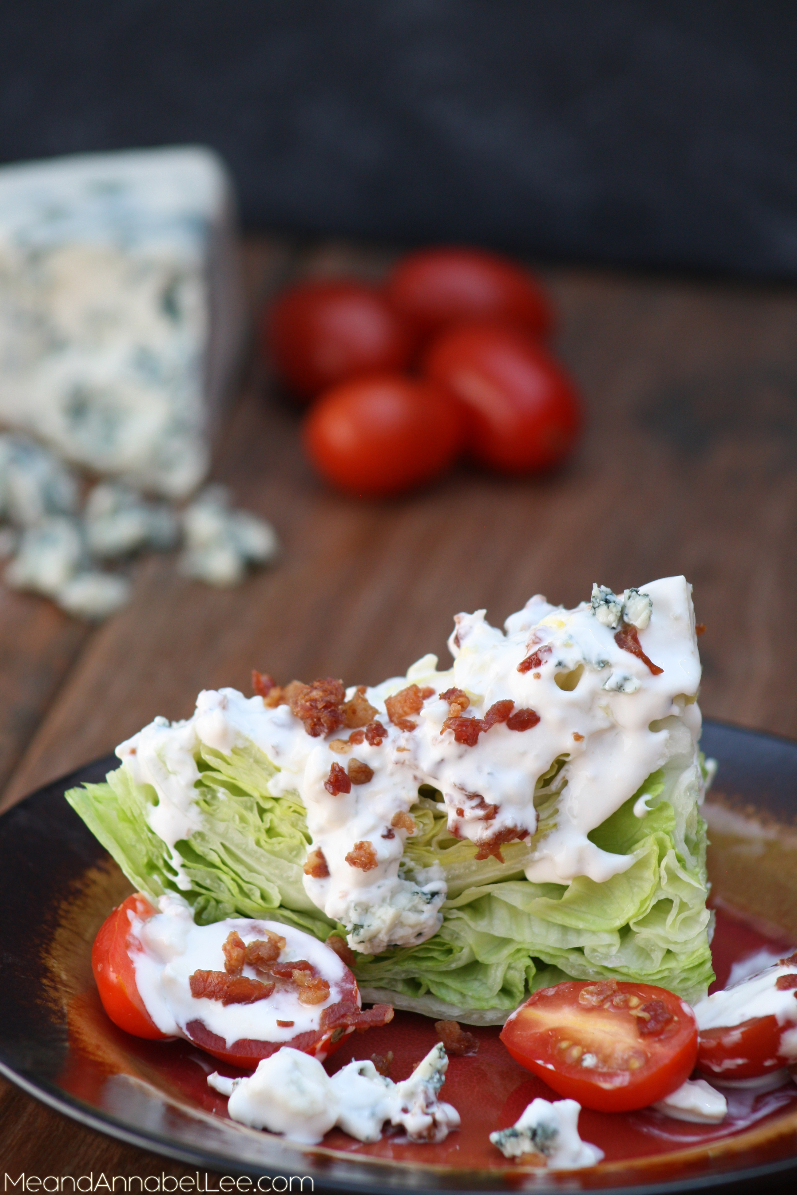 Homemade Chunky Blue Cheese Dressing, Wedge Salad, Salad Dressing ... www.MeandAnnabelLee.com