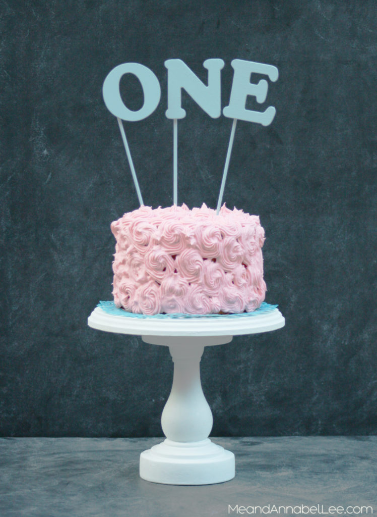 Painted Wooden Cake Stand, DIY Cake Stand, 1st Birthday Cake ...www.MeandAnnabelLee.com