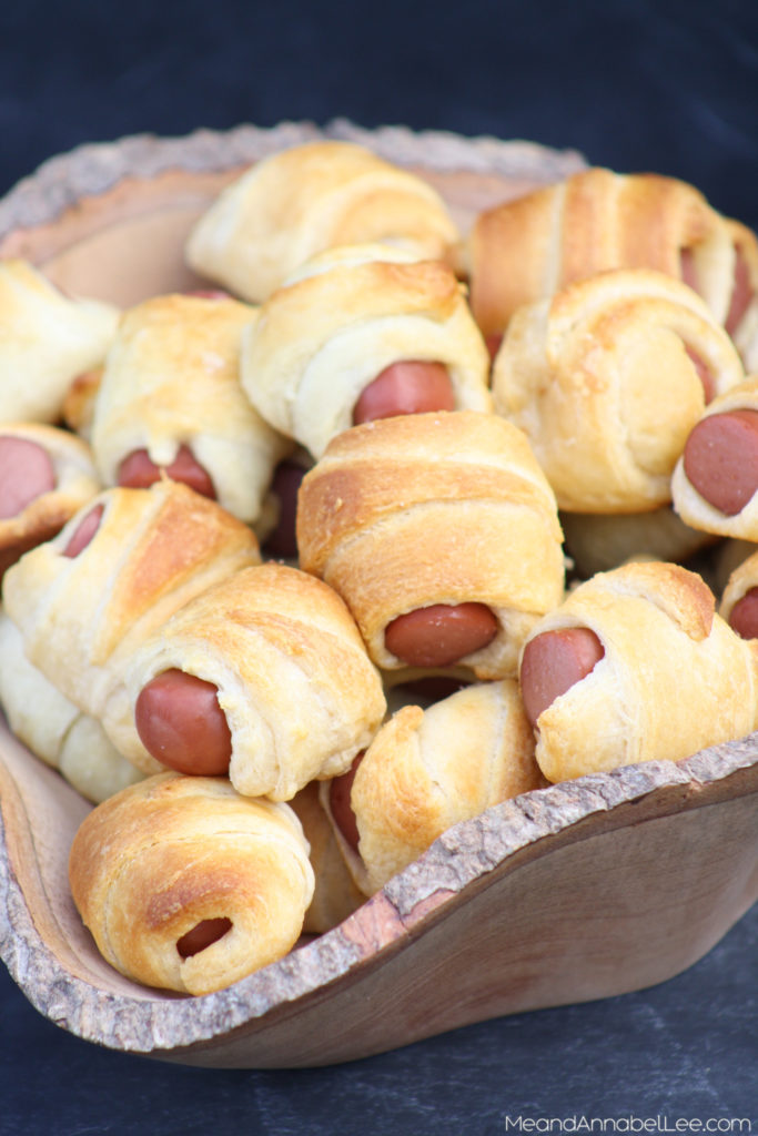 Best Ever Pigs in a Blanket and Dipping Sauce... the perfect appetizer for your party buffet! www.MeandAnnabelLee.com