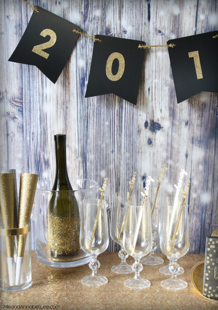 DIY New Years Eve Banner - www.MeandAnnabelLee.com