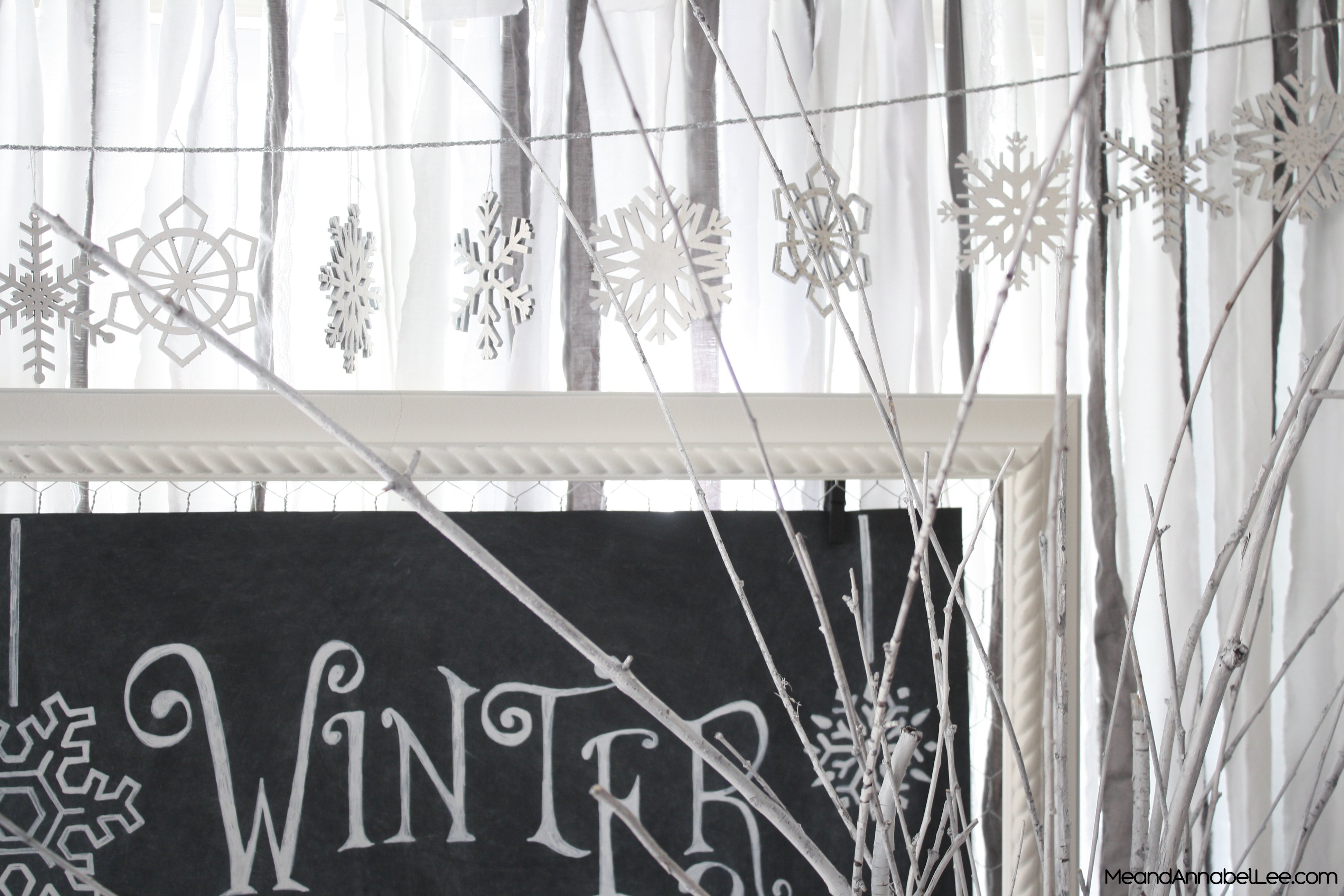 A Winter White Wonderland Brunch Party: DIY Projects, Trash to Treasures, Recipes, and more! www.MeandAnnabelLee.com