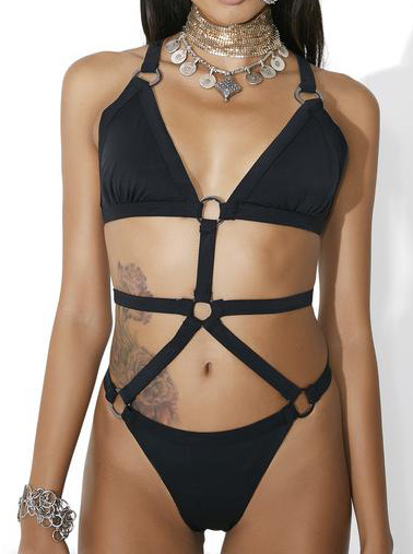 Goths in Hot Weather.... 15 Must-Have Swimsuits that will Rock Your Summer - Swim Noir - Gothic Swimwear - Bondage, Caged Bikini - Dolls Kill - www.MeandAnnabelLee - Blog for all things Dark & Weird