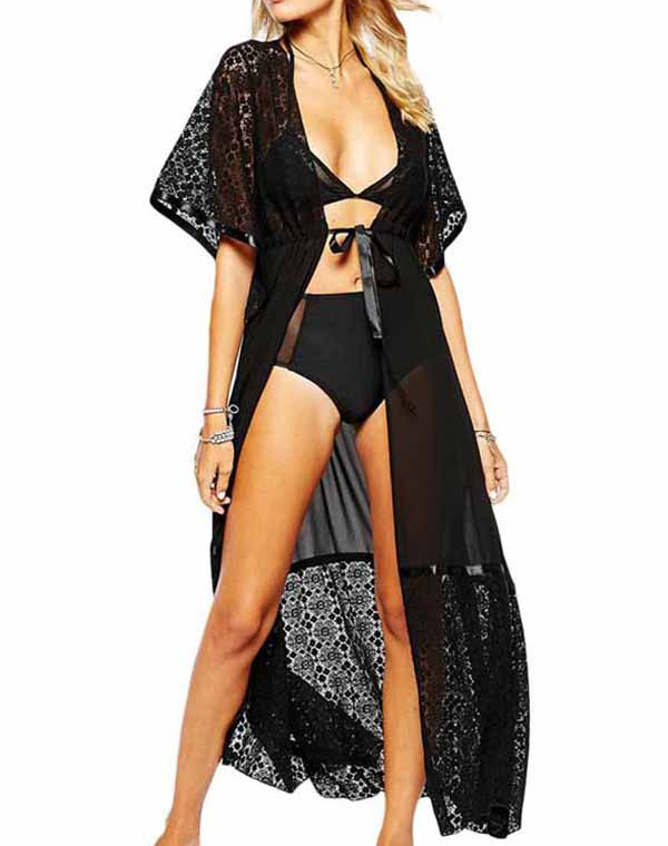 Summer Accessories for the Wicked - A Must Have List - Goths in Hot Weather - Swim Noir - Gothic Swimwear - Gothic Beach Accessories - Black Lace kimono swimsuit Cover up - www.MeandAnnabelLee.com - Blog for all things Dark, Gothic, Victorian, & Unusual