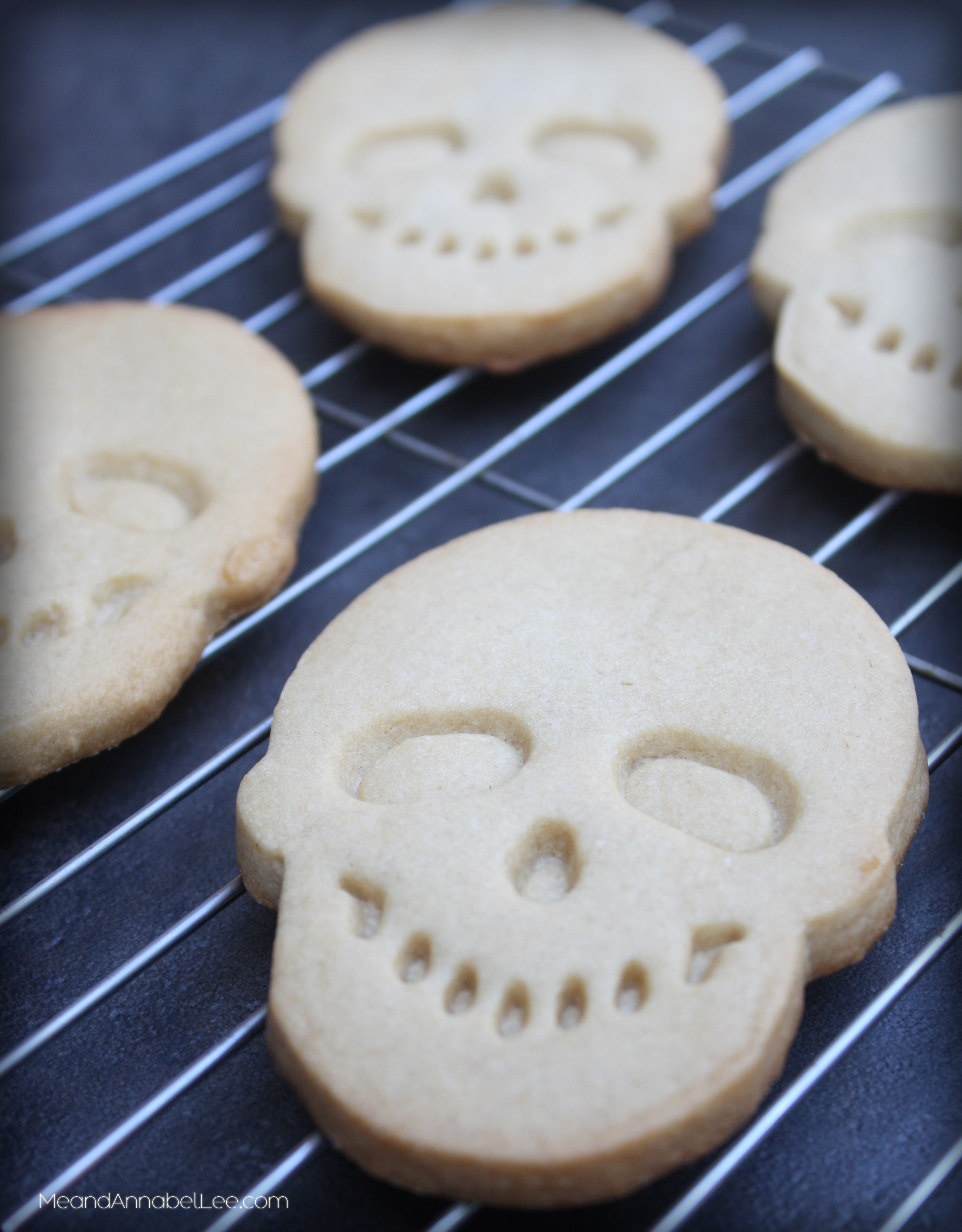 Halloween Skull Cookies - Williams Sonoma - Vanilla Sugar Cookie Recipe- gothic Baking | Me and Annabel Lee