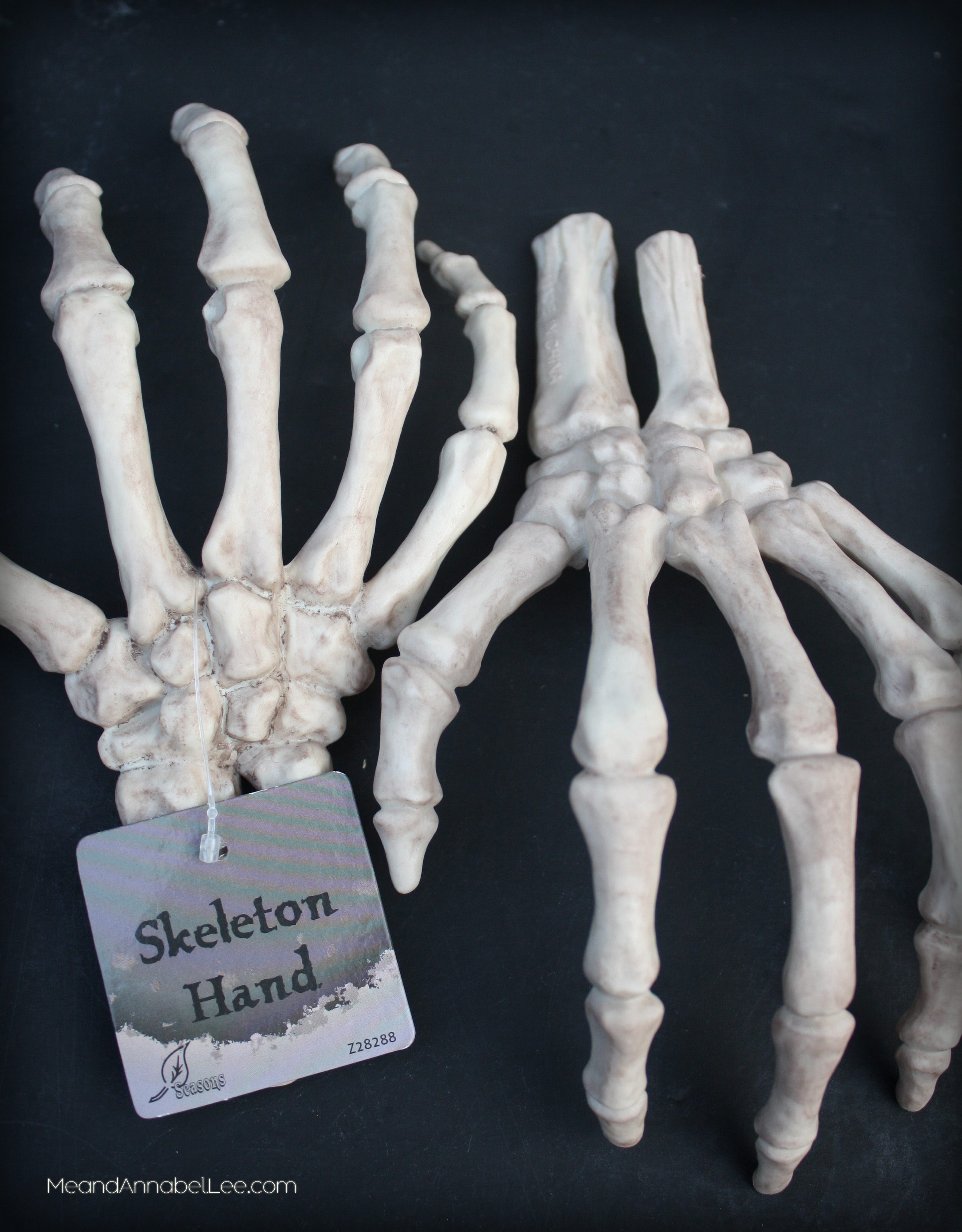 Skeleton Hands - Learn to make Halloween Place Card holders and Napkin Rings | Gothic Dinner Party | www.MeandAnnabelLee.com