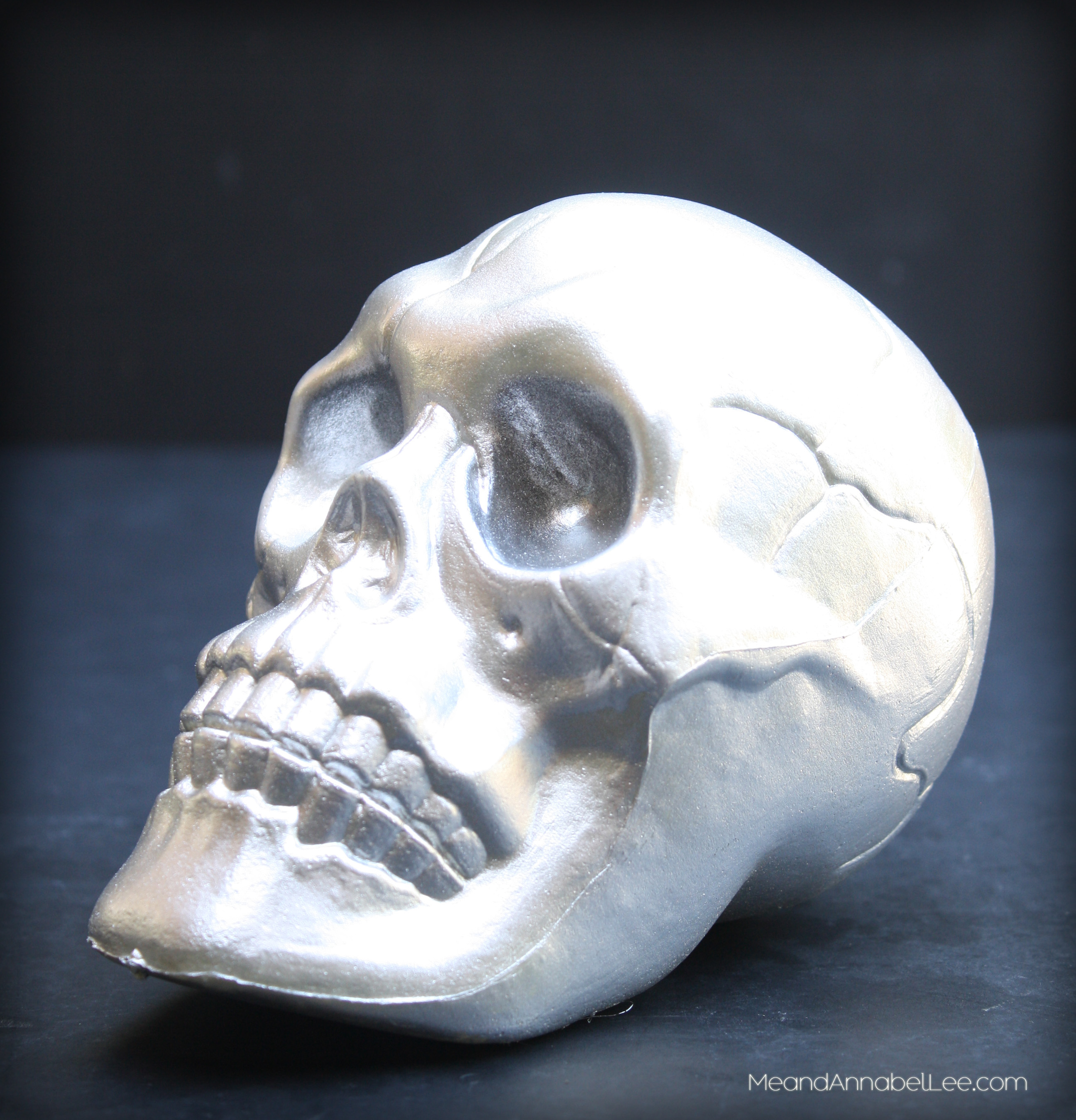BFORE... Foil Skull | Goth it Yourself | Gothic Home | Halloween decor | www.meandannabellee.com