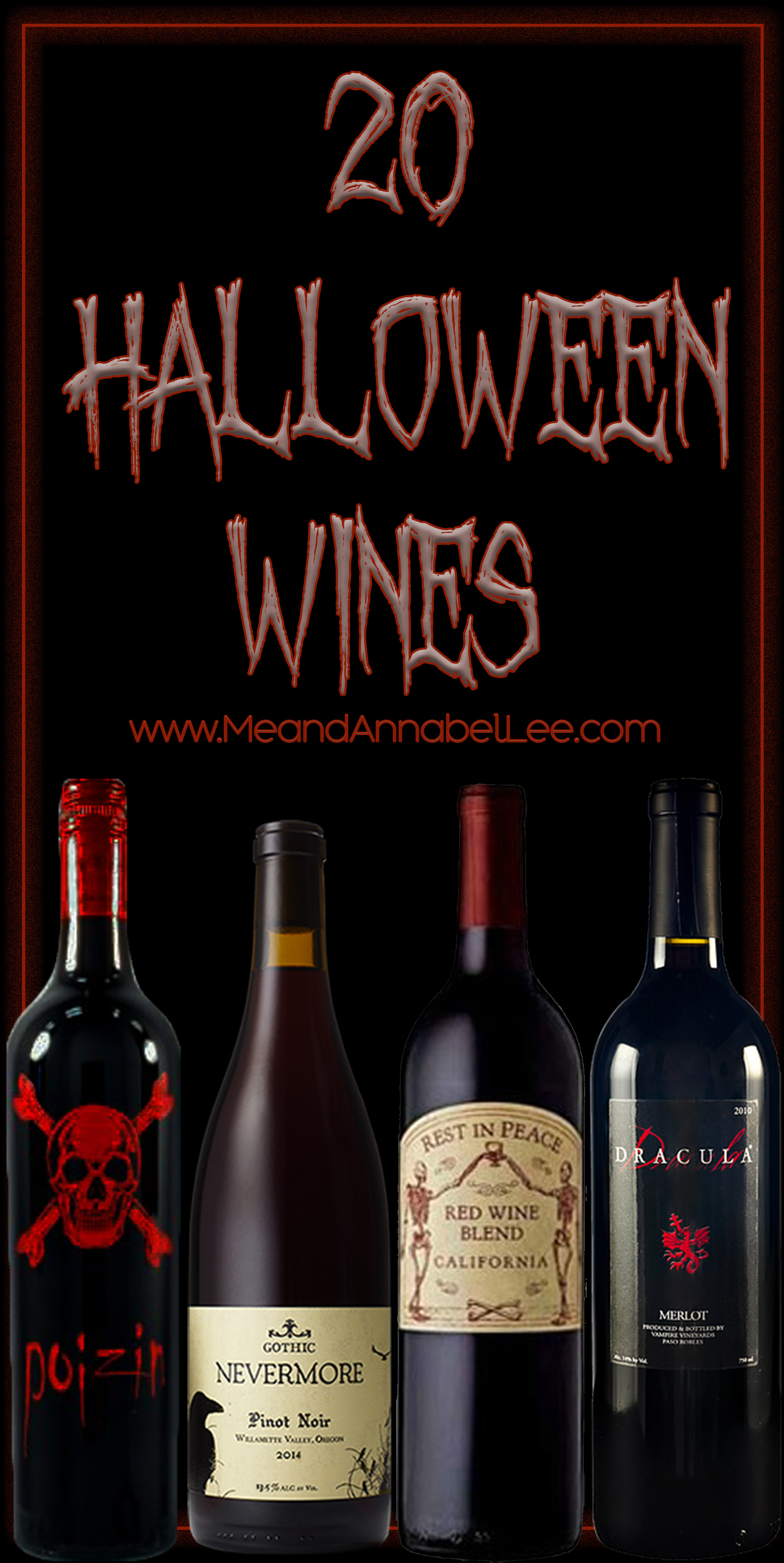 20 Gothic & Halloween Theme Wines | Spooky, Macabre, Chilling Wine Labels | www.MeandAnnabelLee.com