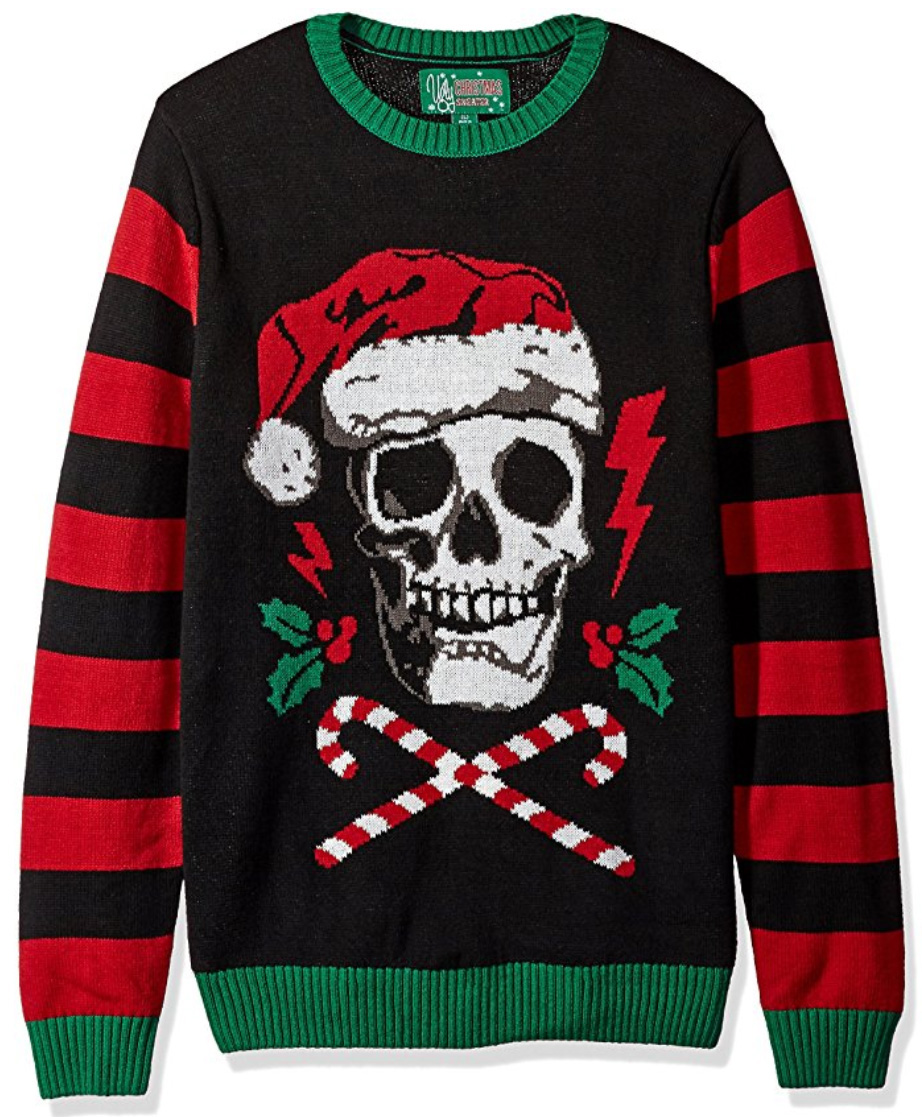 15 Ugly Gothic Christmas Sweaters and Accessories - Skulls, Krampus, Pentagrams, and more | www.MeandAnnabelLee.com