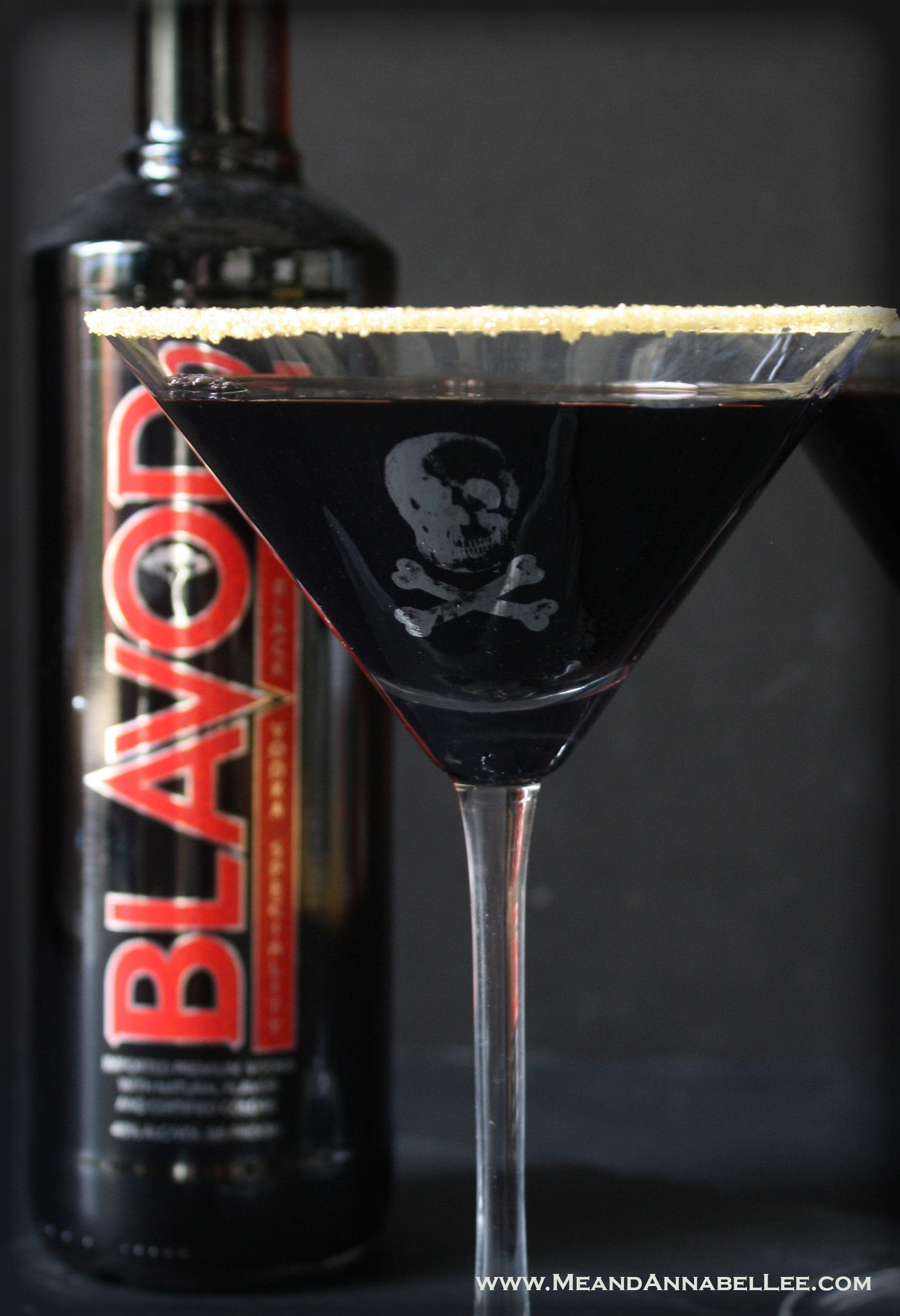 Black Cherry Martini | Blavod Black Vodka | Skull Martini | Gothic Cocktail | Halloween Drink | www.MeandAnnabelLee.com
