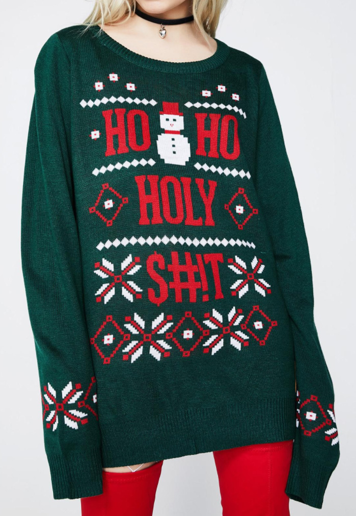 15 Ugly Gothic Christmas Sweaters and Accessories - Skulls, Krampus, Pentagrams, and more | ho ho holy shit| www.MeandAnnabelLee.com