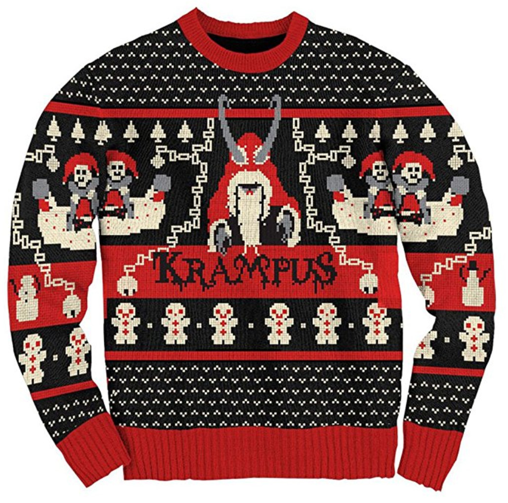 15 Ugly Gothic Christmas Sweaters and Accessories - Skulls, Krampus, Pentagrams, and more | www.MeandAnnabelLee.com