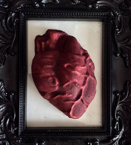 Valentine Gift Ideas for the Wicked - Edgy, Macabre, Quirky, and Gothic Valentine gifts - Red Human Heart Bath Bomb - www.MeandAnnabelLee.com