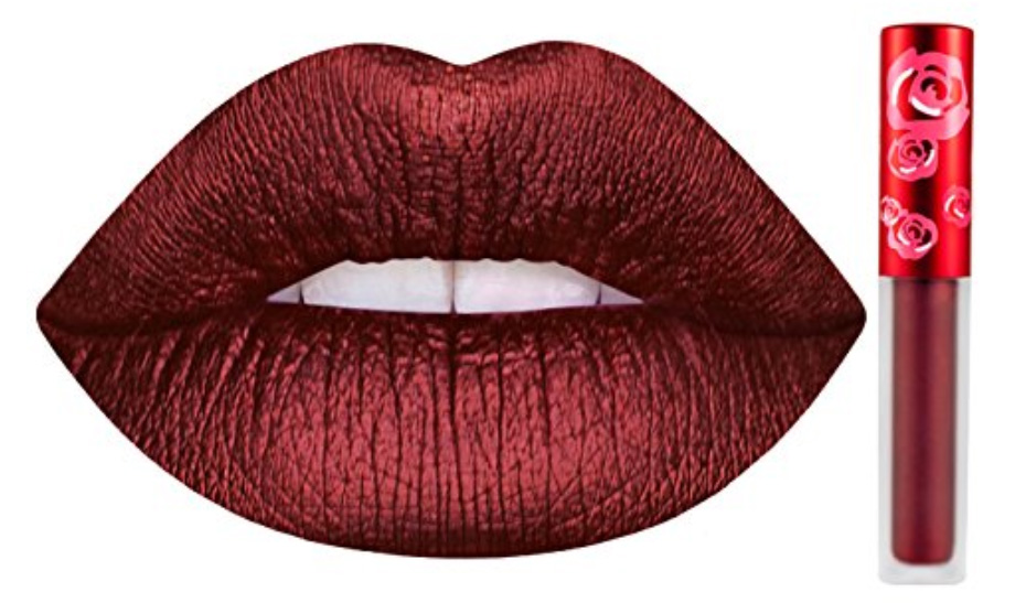 Valentine Gift Ideas for the Wicked - Edgy, Macabre, Quirky, and Gothic Valentine gifts - Lime Crime Lipstick | Red Lips | Eclipse | Metallic Velvetines Liquid Matte - www.MeandAnnabelLee.com