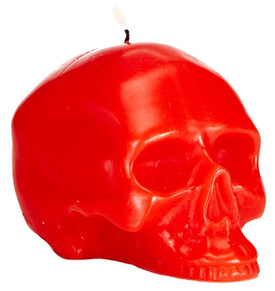 Valentine Gift Ideas for the Wicked - Edgy, Macabre, Quirky, and Gothic Valentine gifts - Red Skull Candle - Gothic Home Decor - www.MeandAnnabelLee.com