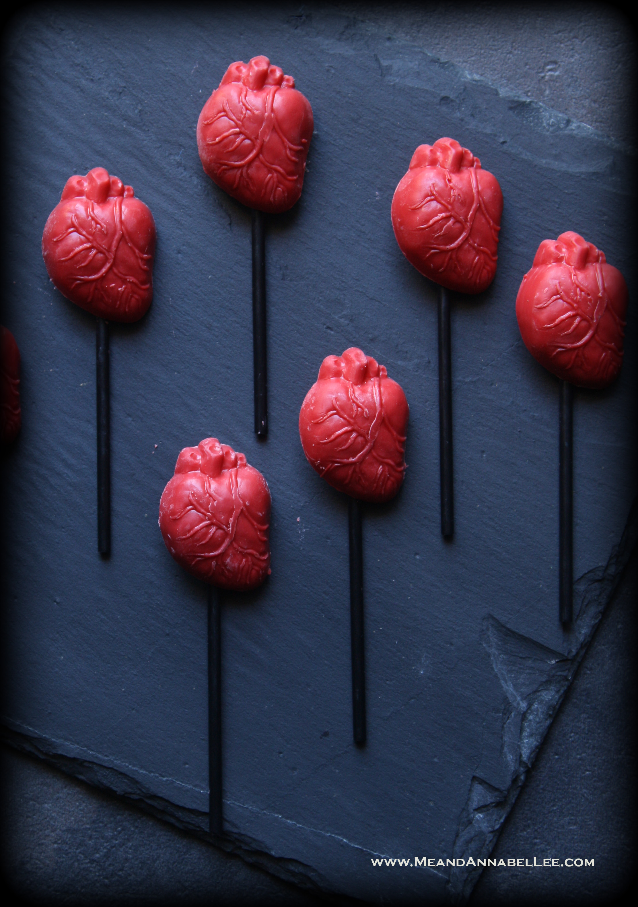 Human Heart Lollipop Cake Topper | Anatomical Heart Mold | Gothic Valentine | www.MeandAnnabelLee.com