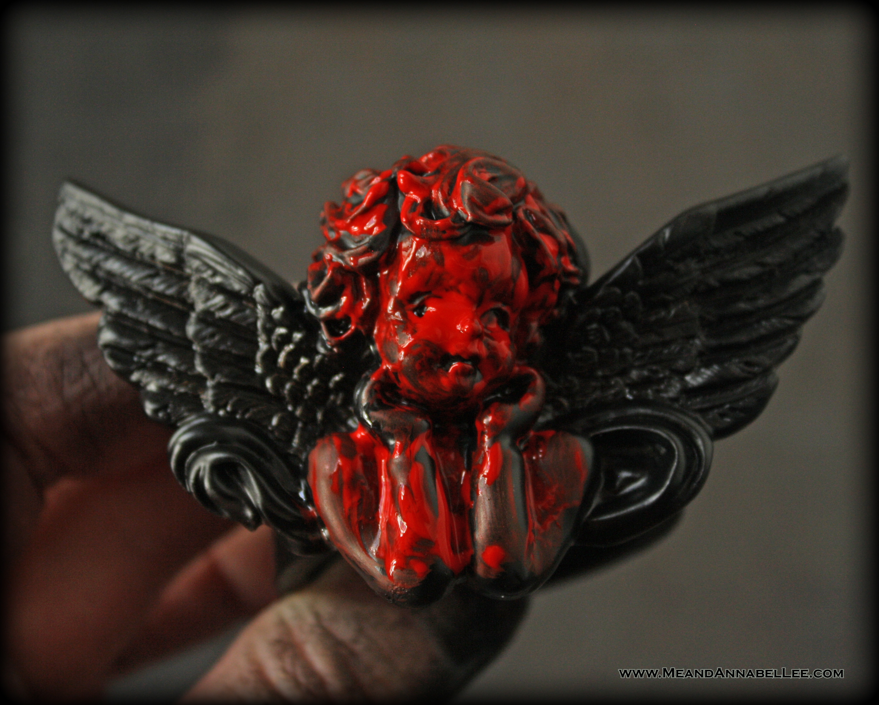 BEFORE - Antique Victorian Gothic Angel Napkin Rings | Goth it Yourself | www.MeandAnnabelLee.com