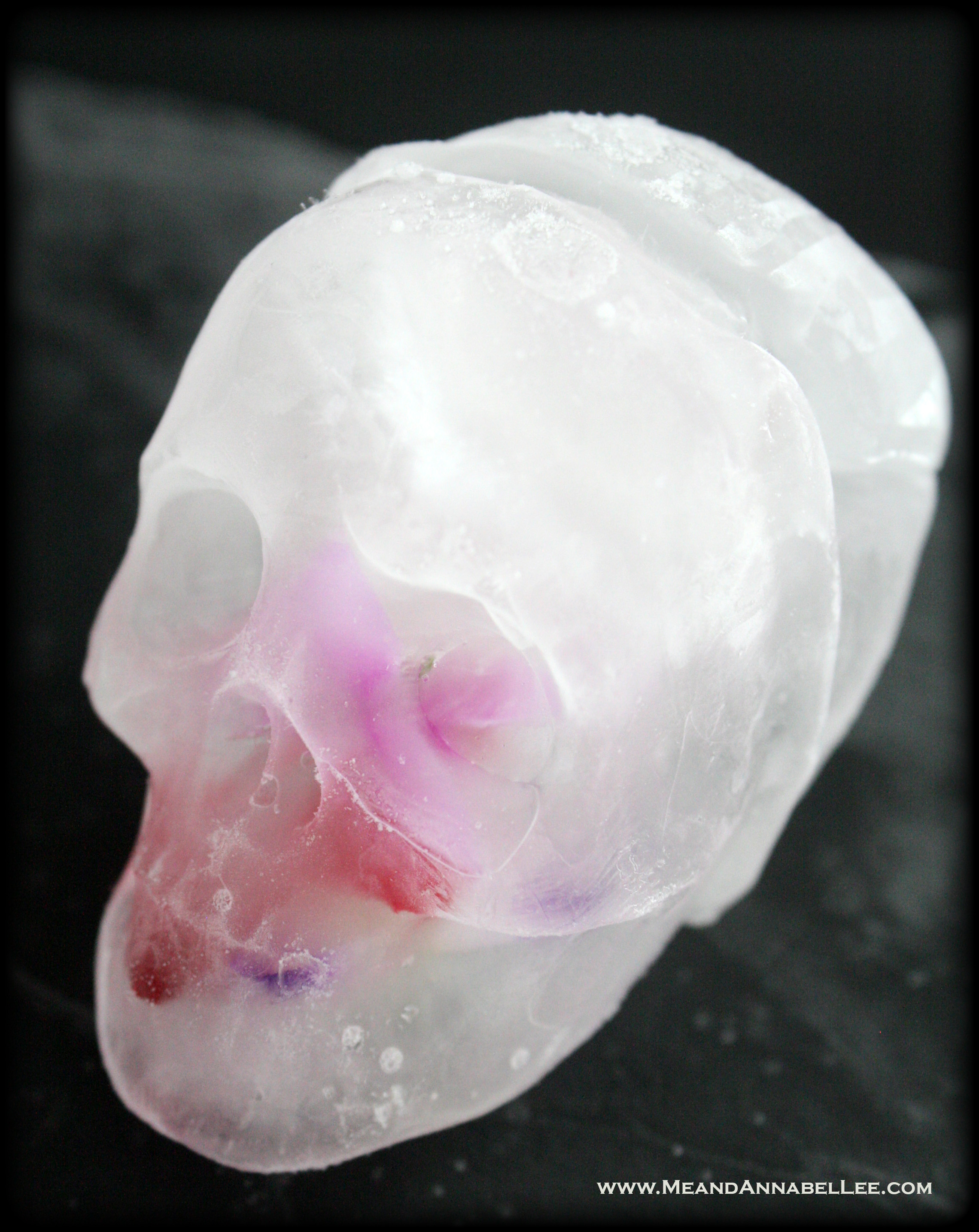 DIY Floral Skull Ice Cubes | Gothic Cocktails | Halloween in Spring | www.M