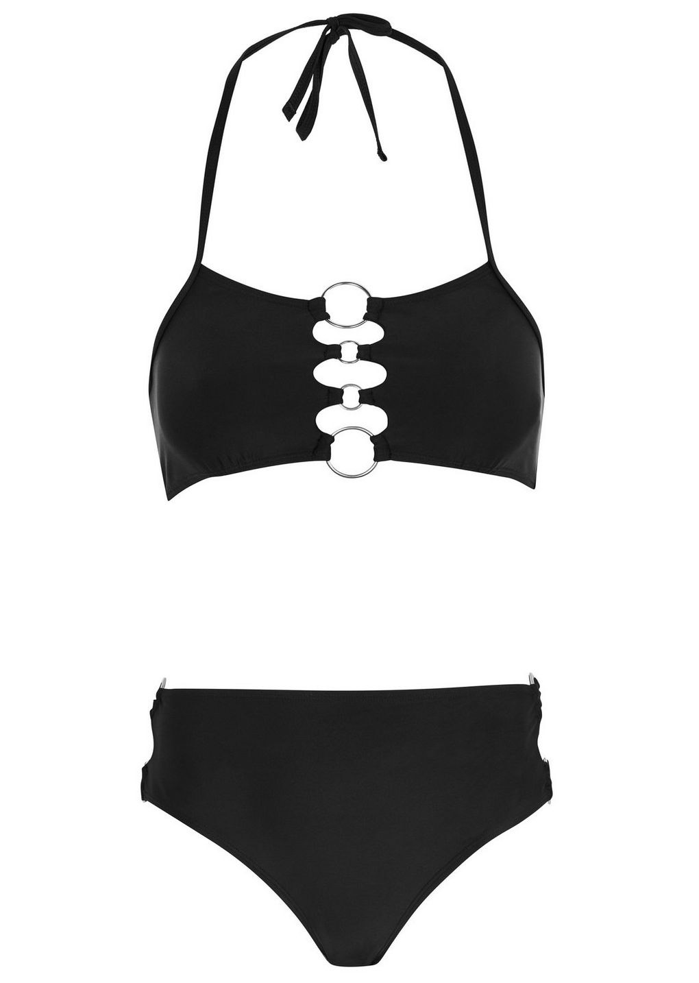 Goths in Hot Weather | 15 Must Have Swimsuits that will Rock this Summer | Gothic Swimwear |Black | High Ring Bikini | O Rings | Topshop | Rocker Chic | www.MeandAnnabelLee.com