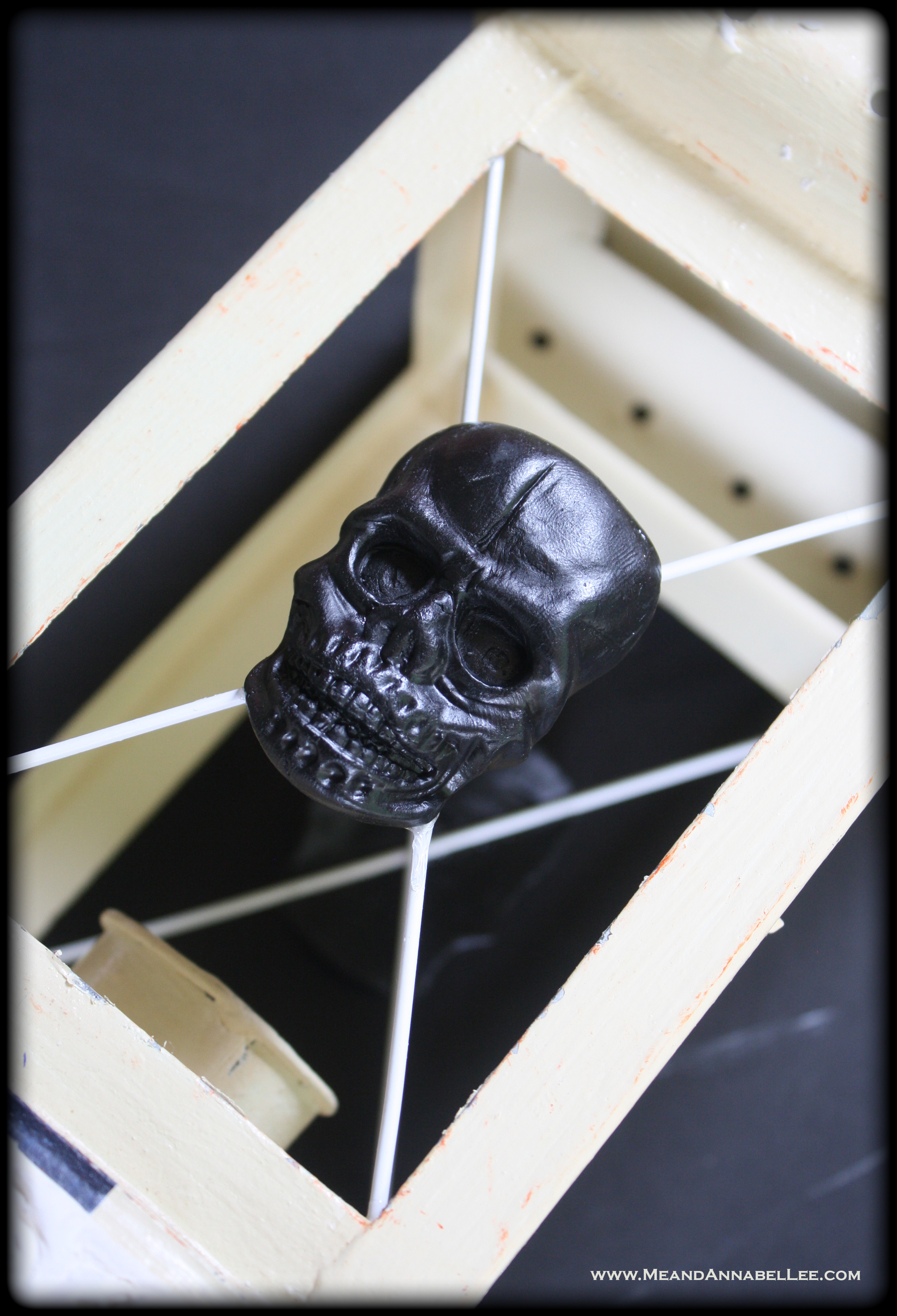 DIY Skull Lantern | How to use Apoxie Sculpt with silicone molds | www.MeandAnnabelLee.com