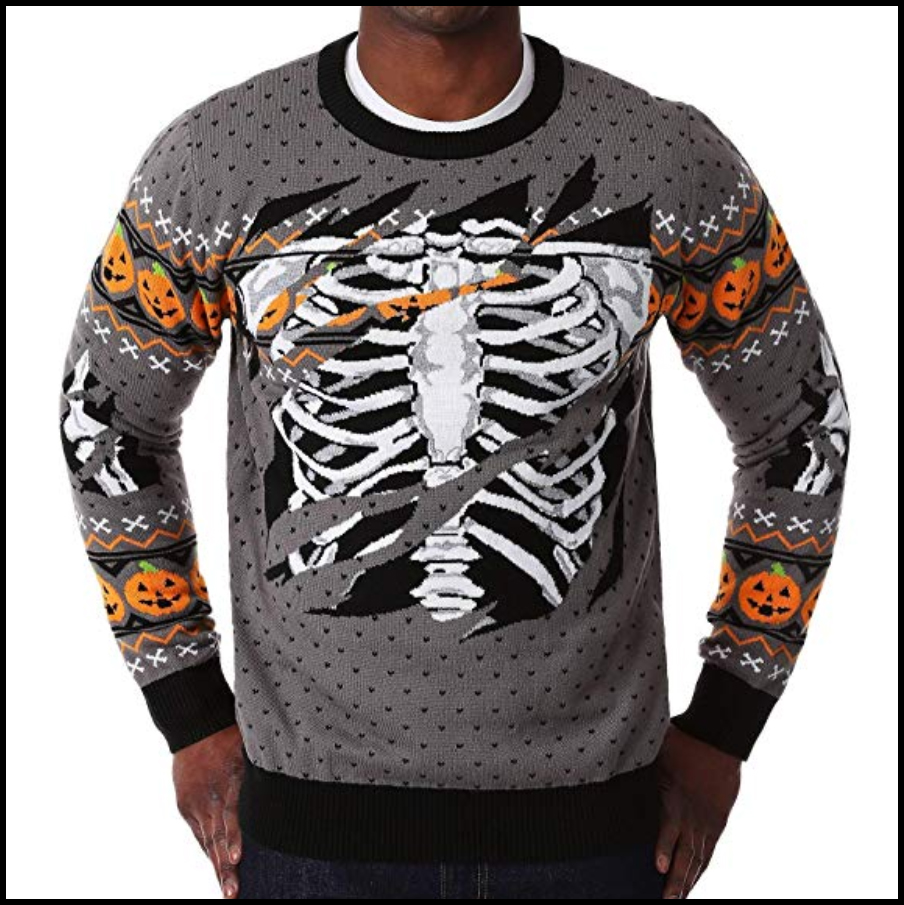 15 Dark, Twisted, & Gothic Ugly Christmas Sweaters | Skulls – Krampus - Horror - Occult - Heavy Metal - Halloween | Happy Hexmas | Gothmas Party | Merry Creepmas | Ripped Skeleton | www.MeandAnnabelLee.com