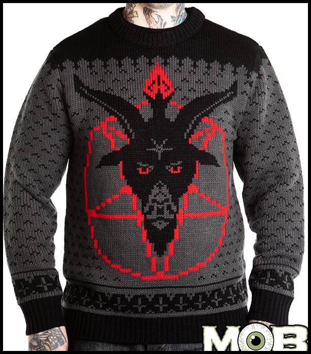 15 Dark, Twisted, Gothic, & Creepy Ugly Christmas Sweaters | Skulls – Krampus - Horror - Occult - Heavy Metal - Halloween | Happy Hexmas | Gothmas Party | Merry Creepmas | Goat Head Pentagram | Baphomet | www.MeandAnnabelLee.com