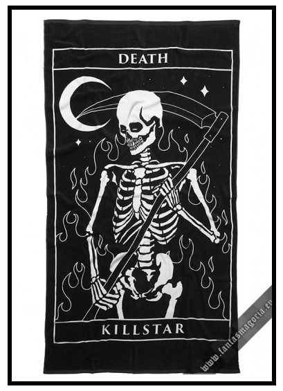 25 Must Have Summer Accessories for Goths at the Beach | Death Tarot Card Beach Towel | Killstar | Skeleton | Occult | Swim Noir | Gothic | www.MeandAnnabelLee.com