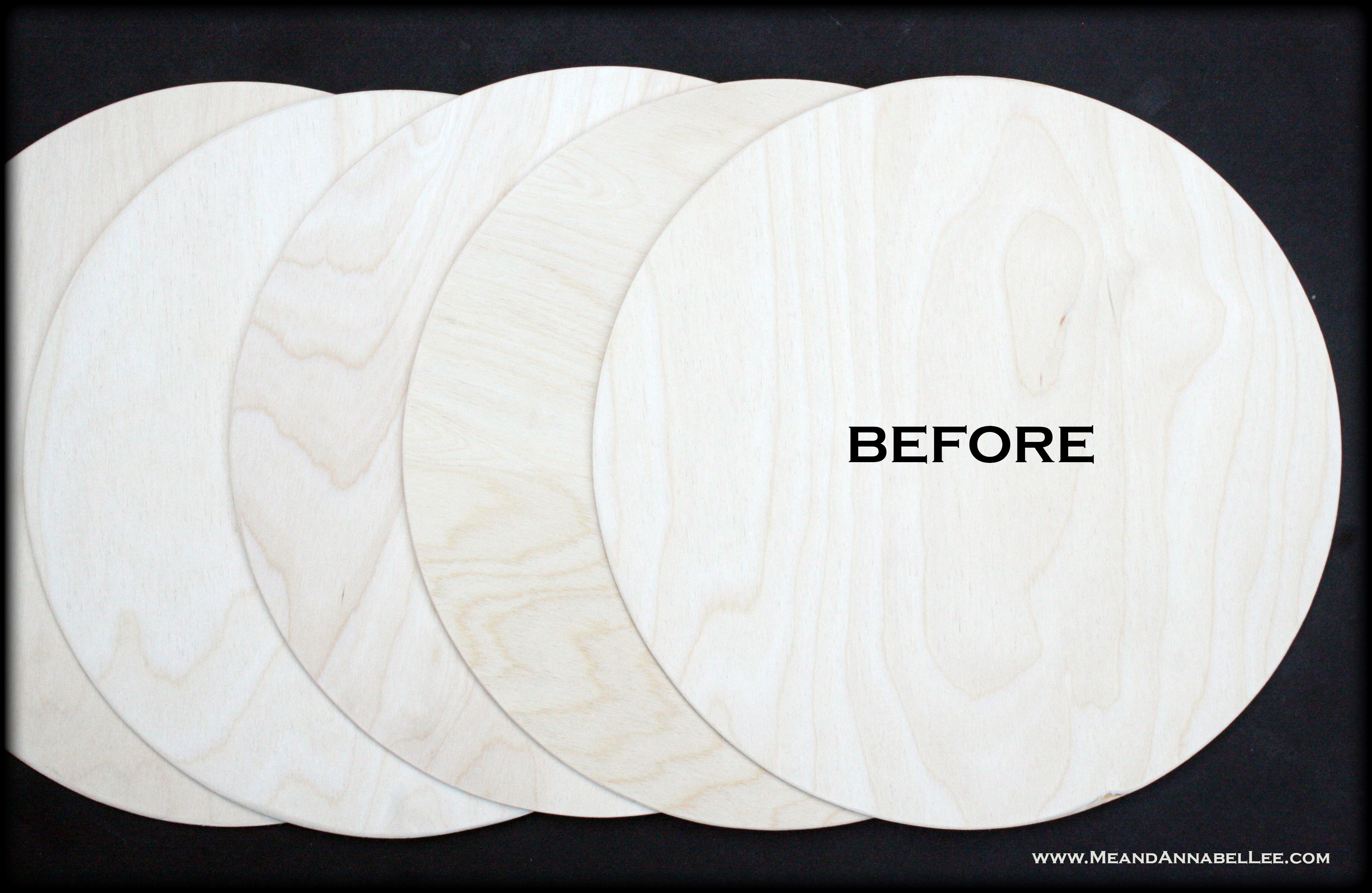 Use Wooden disks to create DIY Charger Plates | Halloween Crafts | www.MeandAnnabelLee.com