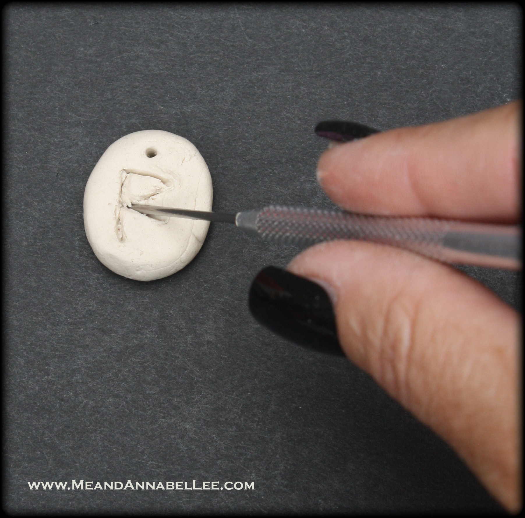 DIY Rune Stone Wine Charms | How to engrave Paper Clay | Pagan Divination Tool | www.MeandAnnabelLee.com