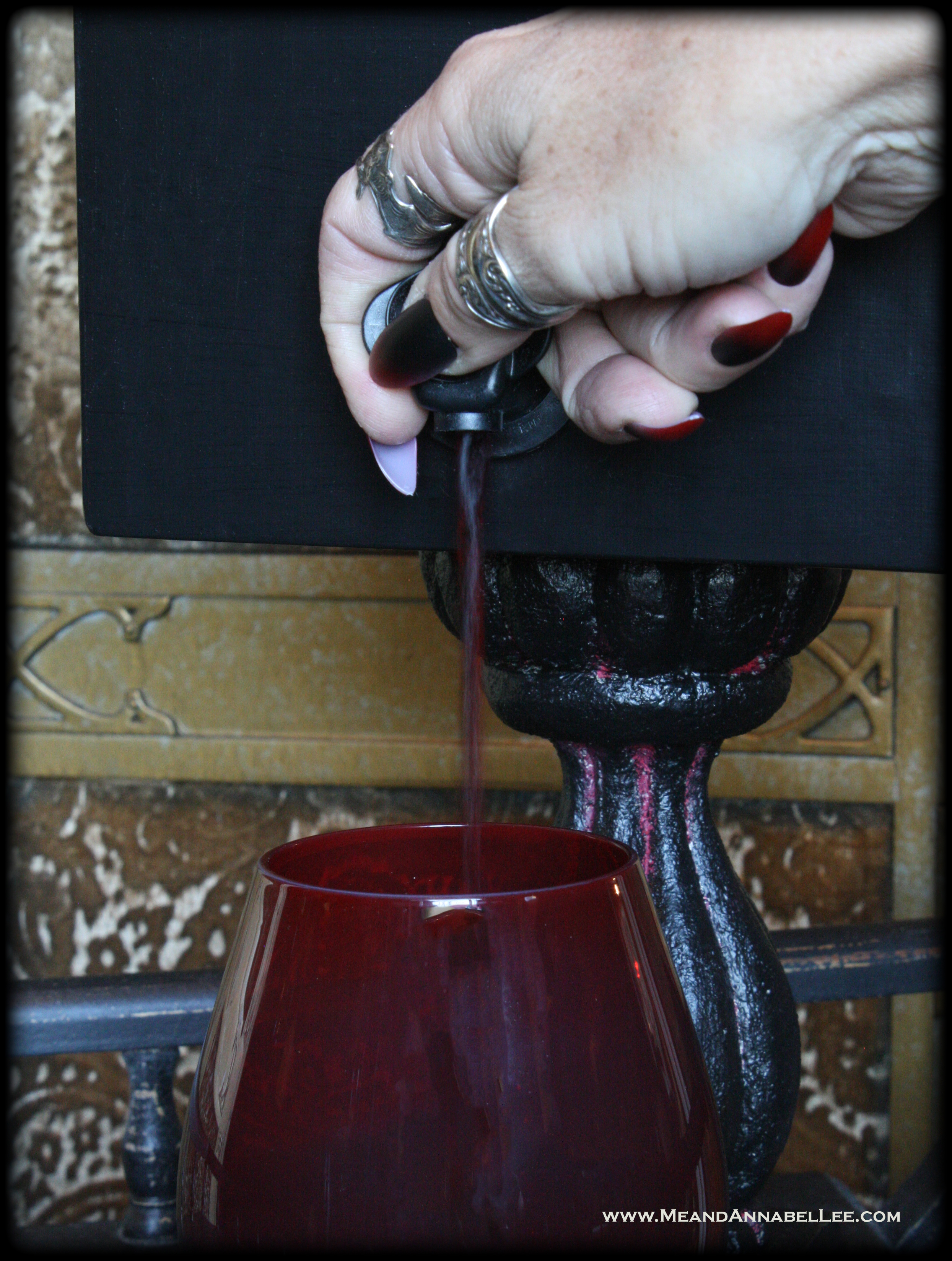How to build a Goth it Yourself Boxed Wine Dispenser | All you can drink wine | Holiday Crafts | Gothic Living | DIY | Trash to Treasure | | www.MeandAnnabelLee.com