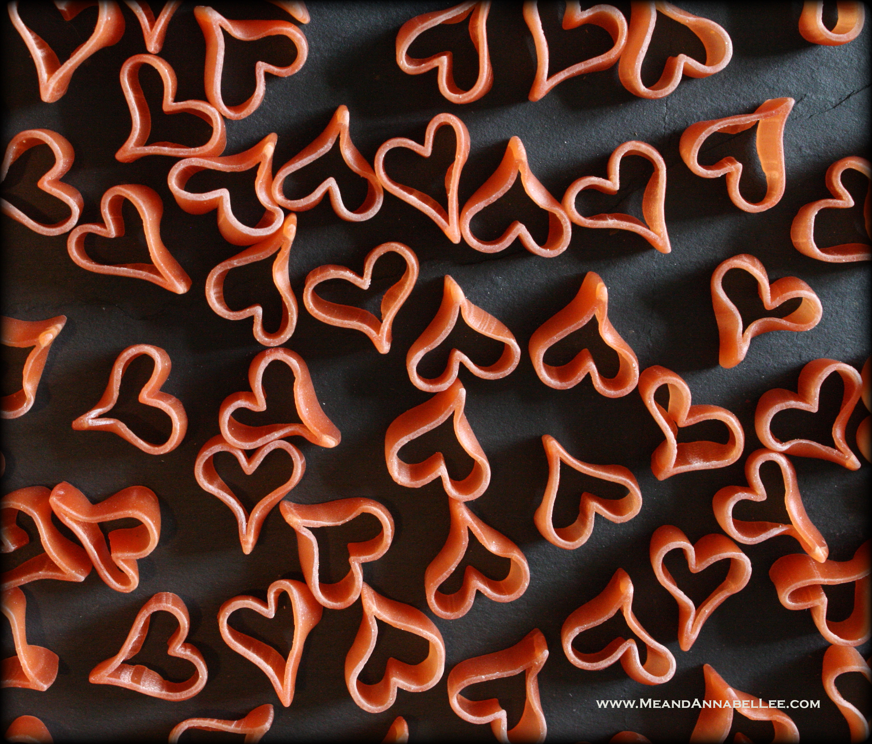 Heart Shaped Red Pasta | Valentine’s Day Dinner | Beet Pasta | www.MeandAnnabelLee.com