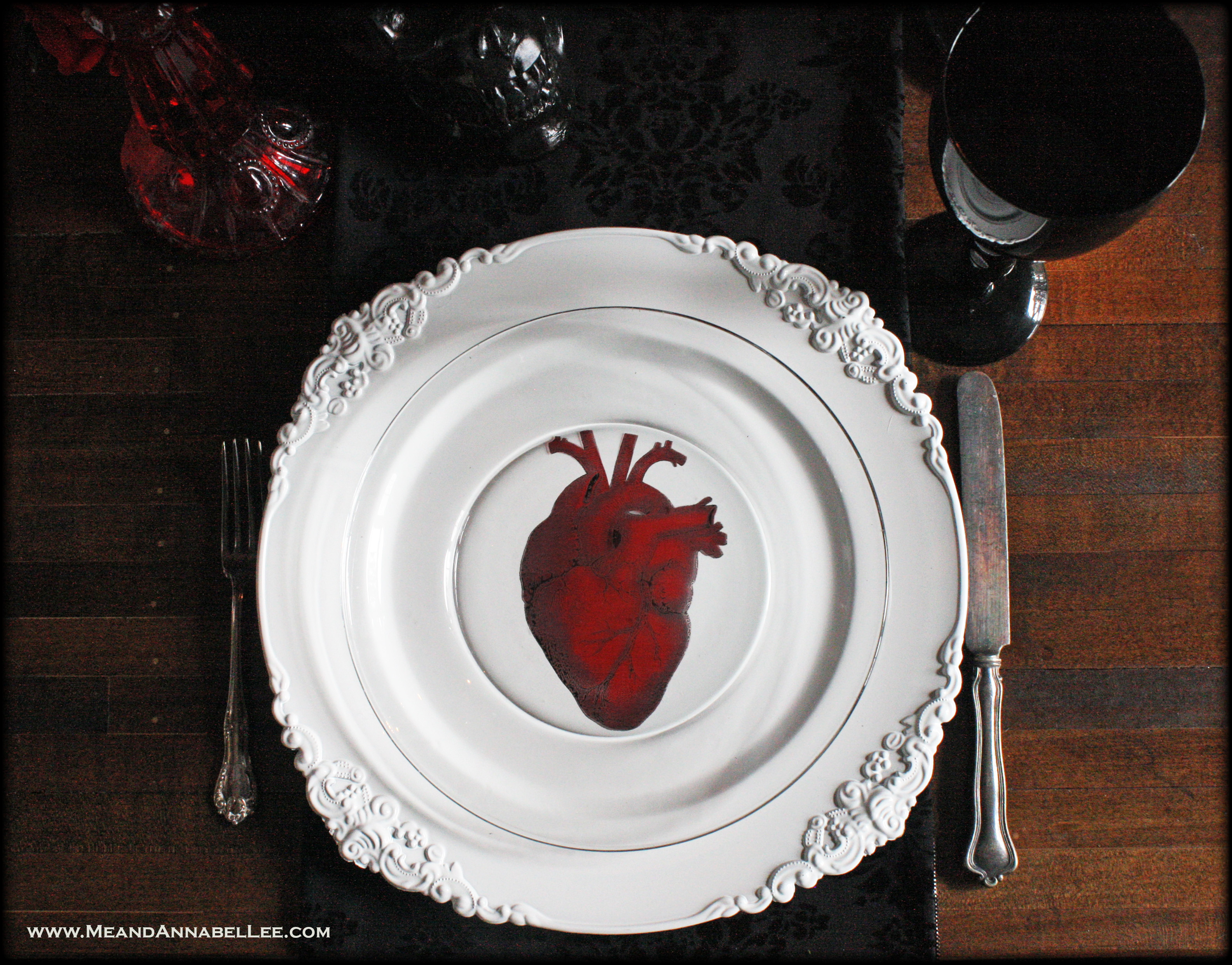 Heart dinner plates cheap