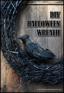 DIY Mossy Raven Halloween Wreath | The Crow | Edgar Allan Poe | Black Grapevine | Me and Annabel Lee Blog