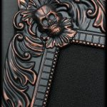 DIY Gothic Upholstered Skull Memo Board | Skull Clay Mold | Ruby Rub 'n Buff | www.MeandAnnabelLee.com