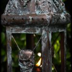 DIY Patina Gothic Skull Lantern | How to Oxidize Metal | Faux Finish | Metal Effects Aging Solution | Gothic Garden | www.MeandAnnabelLee.com