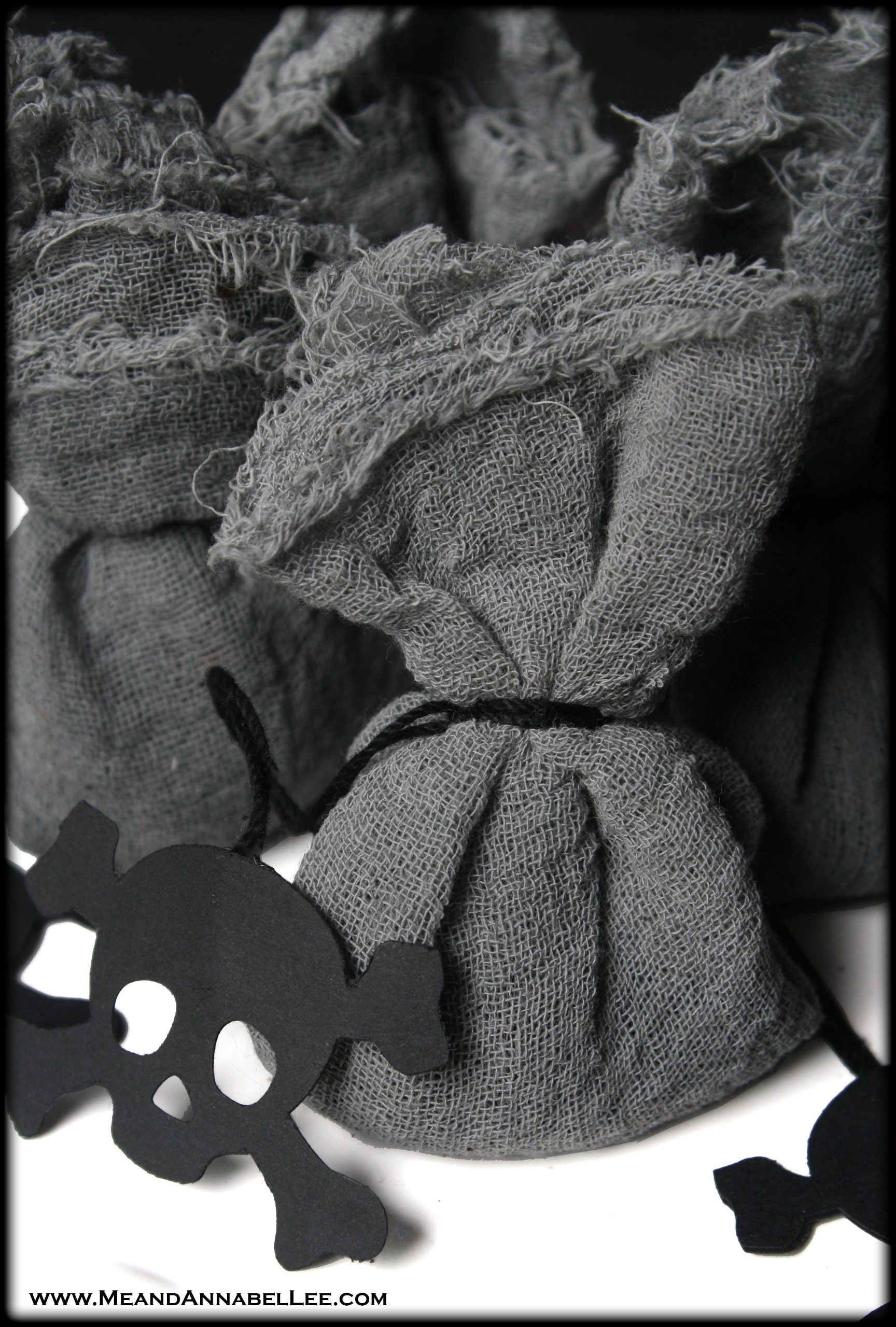 DIY Gothic Black Tea Bags with Skull Tags | How to make homemade dyed Cheesecloth Tea Bags | A Goth-it-Yourself Mother’s Day gift | Tea Party or Wedding Favors | Me and Annabel Lee