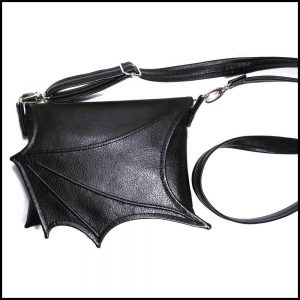 Bat Lover's Shopping & Gift Guide to celebrate Bat Appreciation Day | Bat Wing Vegan Leather Crossbody Bag | Faux Leather Fantasy Purse | Halloween | Gothic Fashion Accessories | #standwithsmall Me and Annabel Lee
