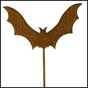Bat Lover's Shopping & Gift Guide to celebrate Bat Appreciation Day | Metal Bat Garden Stakes | Rust Coated Garden Décor | Halloween | Gothic Garden | Support Small Business | Me and Annabel Lee