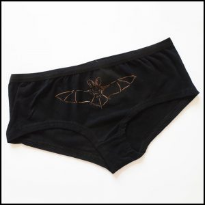 Bat Lover's Shopping & Gift Guide to celebrate Bat Appreciation Day | Black Bat Panties | Gothic Fashion Accessories | Halloween | #standwithsmall Me and Annabel Lee
