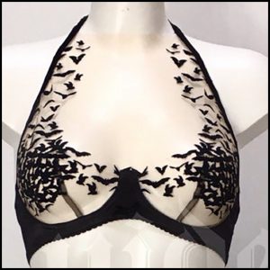 Bat Lover's Shopping & Gift Guide to celebrate Bat Appreciation Day | Black Mesh Bat Bralette | Gothic Fashion Accessories | Halloween | Support Small Business | Me and Annabel Lee