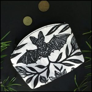Bat Lover's Shopping & Gift Guide to celebrate Bat Appreciation Day | Bat Print Coin Purse | Halloween | Gothic Fashion Accessories | Support Small Business | Me and Annabel Lee