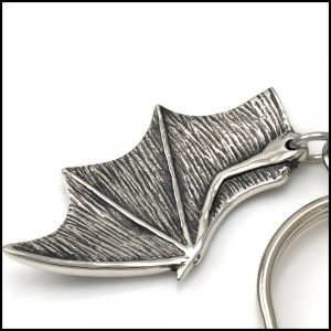 Bat Lover's Shopping & Gift Guide to celebrate Bat Appreciation Day | Pewter Bat Wing Keychain | Gothic Fashion Accessories and jewelry | #standwithsmall Me and Annabel Lee