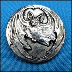Bat Lover's Shopping & Gift Guide to celebrate Bat Appreciation Day | Vampire Bat Button | Victorian Reproduction | Silver Pewter | Gothic Sewing and Craft Accessories | Halloween | Support Small Business | Me and Annabel Lee