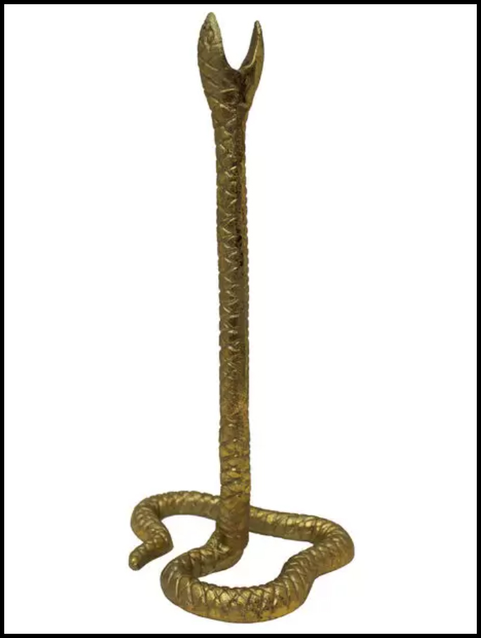 Gold Art Deco Snake Candle Holder from Joann Stores | 2020 Dark & Deco Halloween Decorations | Me and Annabel Lee Blog