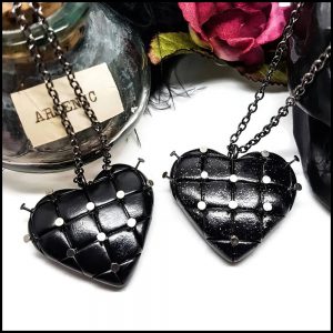 Valentine Gift Guide - Dark, Curious, Gothic Valentine's Day and Anti Valentine gift ideas for him and for her | Hellraiser Necklace | Black Heart | Pinhead |Handmade Gifts |Goth Jewelry | Me and Annabel Lee