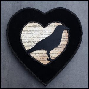 Valentine Gift Guide - Dark, Curious, Gothic Valentine's Day and Anti Valentine gift ideas for him and for her |The Raven Valentine Heart Box | Upcycled Valentine Chocolate Box | Black Velvet | Nevermore | Edgar Allan Poe | Gothic Poetry | Me and Annabel Lee