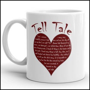 Valentine Gift Guide - Dark, Curious, Gothic Valentine's Day and Anti Valentine gift ideas for him and for her | Tell Tale Heart Coffee Mug | Edgar Allan Poe | Gothic Poetry | Me and Annabel Lee