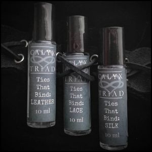 Valentine Gift Guide - Dark, Curious, Gothic Valentine's Day and Anti Valentine gift ideas for him and for her | The Ties That Bind Scents | Three Natural Botanical Fragrances – Leather, Lace, Silk | Bondage | Fetish | Me and Annabel Lee